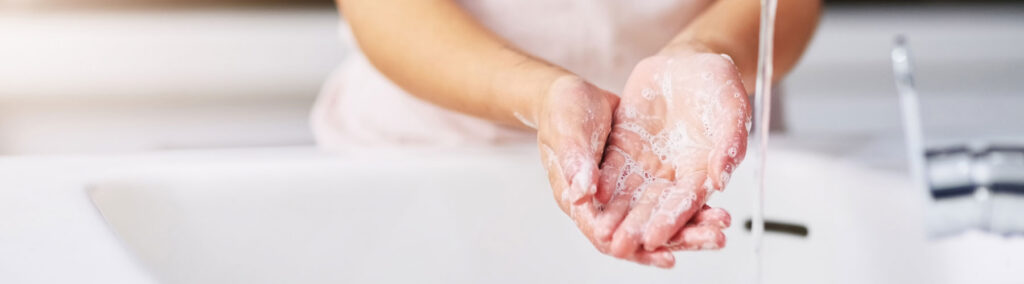washing hands, large