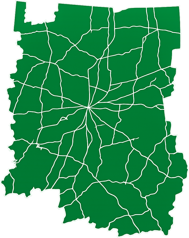 Map of Hartford County, Connecticut