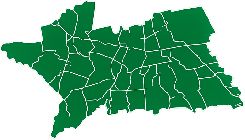 Map of New Haven County, Connecticut