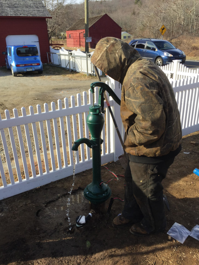 Well water hand pump