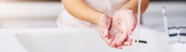 washing hands, large